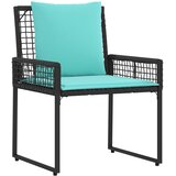  Set vanjskog namještaja s jastukom 4 pcs Crna i Tirkizna | Eponuda.com