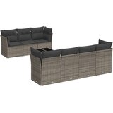 vidaXL 8-dijelni set vrtnih sofa od poliratana s jastucima sivi | shoptok.hr