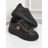 Resti Aurelia Nero - Black platform made of eco-leather, model LH201-8 | Shoptok.si