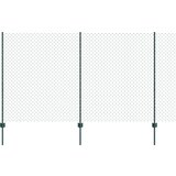 vidaXL Ograja iz verige z 10 U stebri zelena 1.4x10 m jeklo, (22085252) | Shoptok.si