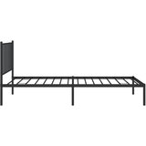  Metalni okvir za krevet s uzglavljem crni 90x200 cm | Eponuda.com