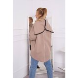 Kesi Insulated sweatshirt with a zipper at the back dark beige | Shoptok.si