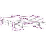 Krevet s ladicama Siva Sonoma 160 x 200 cm Konstruirano drvo | shoptok.hr