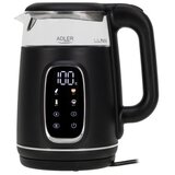 Adler Električni grelnik vode iz stekla z LED zaslonom in nastavitvijo temperature, 1,7 l | Shoptok.si