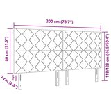  Uzglavlje Svijetlo siva 200 cm Baršun | shoptok.hr