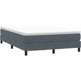 vidaXL Box spring posteljni brez vzmetnico temno siv 160x210 cm žamet | Shoptok.si