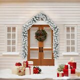 vidaXL Božična girlanda s snegom zelena 5 m PVC, (20687000) | Shoptok.si
