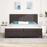 Box Spring Krevet s Madracem Tamno smeđi 200x200 cm Tkanina | shoptok.hr