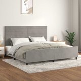  Okvir za krevet bez madraca svjetlosivi 200 x 200 cm baršunasti | shoptok.hr