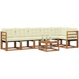  Set vanjskih sofa 7 kom. Prirodna i krem | shoptok.hr