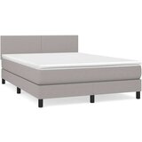  Box spring s madracem svjetlosivi 140x200 cm od tkanine | shoptok.hr