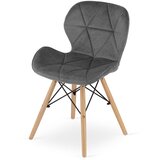 OSKAR LAGO Baršunasta Stolica - Siva x 1 | shoptok.hr
