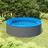 vidaXL nadzemni bazen s visećim skimmerom i crpkom 350 x 90 cm sivi | shoptok.hr