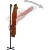  Vrtni senčnik z aluminijastim drogom terakota 250x250 cm | Shoptok.si
