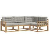 vidaXL Zunanja garnitura za sedenje 3 pcs Bela in svetlo siva, (5000280887) | Shoptok.si