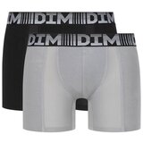 DIM 3D FLEX AIR LONG BOXER 2x - Men's sports boxers 2 pcs - grey - black | Shoptok.si