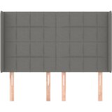  Uzglavlje s ušima tamnosivo 147x16x118/128 cm od tkanine | shoptok.hr