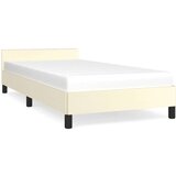 vidaXL Okvir za krevet s uzglavljem krem 90x200 cm od umjetne kože | shoptok.hr