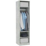 vidaXL Garderobna omara betonsko siva 50x50x200 cm iverna plošča, (20705583) | Shoptok.si