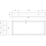 Sapho Bijela željezna potpora za pult 35x4 cm – | shoptok.hr