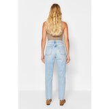 Trendyol blue Double Button High Waist Mom Jeans | ePonuda.com