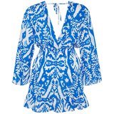 Trendyol Curve Plus Size Dress - Blue - Skater | ePonuda.com
