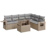 vidaXL 7-dijelni set vrtnih sofa od poliratana s jastucima bež | shoptok.hr