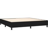 Krevet s oprugama i madracem crni 200x200 cm od tkanine | shoptok.hr