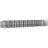  kavez za pse s krovom čelični 18,77 m² | shoptok.hr