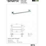 BEMETA držač peškira 65,5x5,5 cm, srebrne boje | Eponuda.com