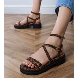 Gemre Lagos platform sandals with leopard straps | ePonuda.com
