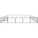 vidaXL kavez za pse crni 45 m² čelični | shoptok.hr