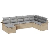  Sjedeća garnitura za vrt 8 kom. Bež i svijetlo siva poliratan 55 x 55 x 37 cm | shoptok.hr