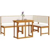  3-delni vrtni bistro komplet z blazinami iz trdnega akacijevega lesa, (22015369) | Shoptok.si
