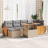vidaXL 8-dijelni set vrtnih sofa od poliratana s jastucima bež bagrem | shoptok.hr