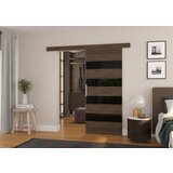 ADRK Klizna zidna vrata MILOU s lakobel detaljima 96 cm - OKOLADA-LAKIRANA CRNA, VISOKI SJAJ | shoptok.hr