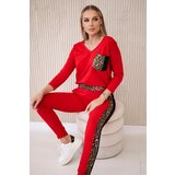 Kesi Set with a red panther motif | Shoptok.si