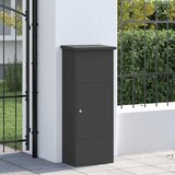  Sandučić za pakete s pohranom Crna 44,5 x 29 x 110,5 cm Čelik | shoptok.hr