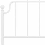  Metalni okvir za krevet s uzglavljem bijeli 150x200 cm | shoptok.hr
