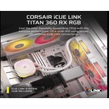 Corsair Kuler iCUE LINK TITAN 360 RX RGB/AIO/360mm/vodeno hladenje/bela