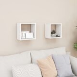 vidaXL Stenske police kockaste 2 kosa bele 26x15x26 cm, (20915310) | Shoptok.si