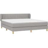  Krevet s oprugama i madracem svjetlosivi 180x200 cm od tkanine | shoptok.hr