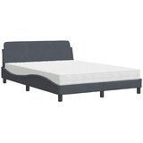  Krevet s madracem Dover tamnosivi 120 x 200 cm baršunasti | shoptok.hr