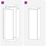  Stalak za biljke 2 pcs Srebrna 30 x 30 x 100 cm | shoptok.hr