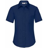 Fruit Of The Loom Navy blue poplin shirt with short sleeves Cene