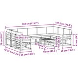  Set vanjskih sofa 10 pcs Bijela i bež 59 x 59 x 37 cm Poliester | Eponuda.ba