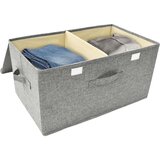 vidaXL Škatla za shranjevanje blago 50x30x25 cm siva, (20618557) | Shoptok.si