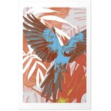  Plakat - Exotic Wings - parrot among abstract leaf patterns 21x30 Bez okvira s margom | shoptok.hr