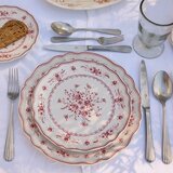 Costa Nova Rdeč/bel krožnik iz kamenine ø 27 cm Vila – | Shoptok.si