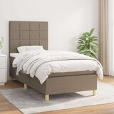  Krevet s oprugama i madracem smeđesivi 100 x 200 cm od tkanine | shoptok.hr